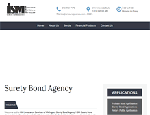 Tablet Screenshot of ismsuretybonds.com